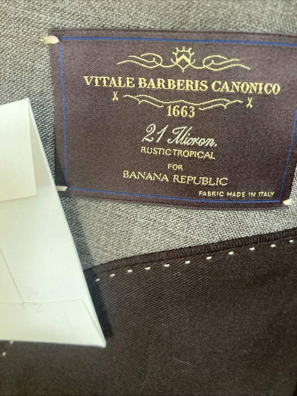 Banana Republic Vitale Barberis Canónico wool Men's- Tailored Sport Coat Taupe